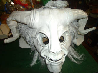 Leather goat mask