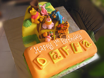 Winnie and friends B-day Cake