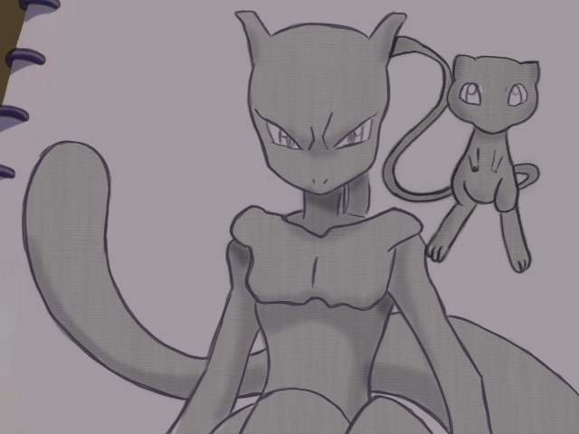 Mew & Mewtwo By Itsbirdy  Pokemon drawings, Pokemon sketch, Pokemon mewtwo