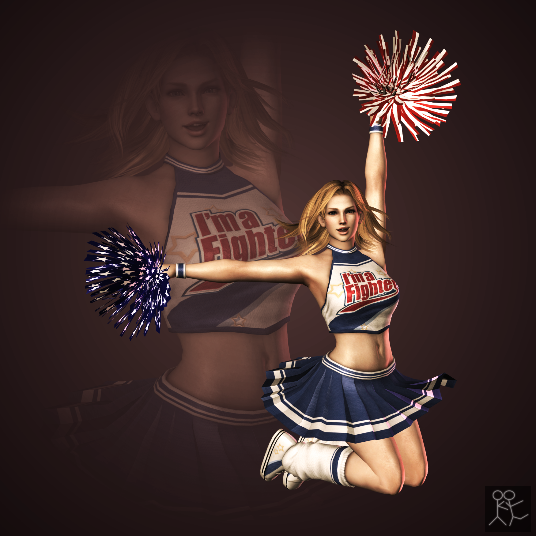 DOA5 - Tina Armstrong cheerleader (DLC)