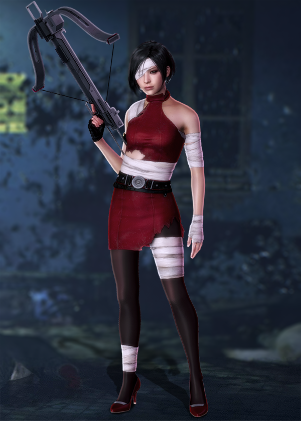 Ada Wong in the chinese dress RE4 original and remake (art by