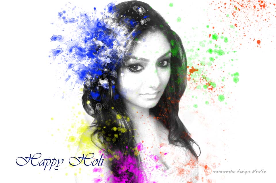 HAPPY HOLI... TO KHUSHI MUKHERJEE