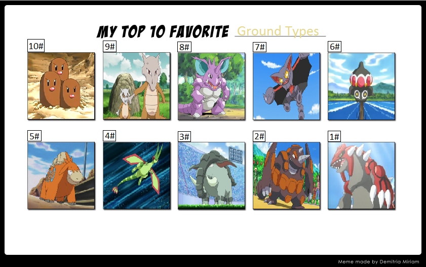 My Top 10 Favorite Ground Types by Jmk98 on DeviantArt