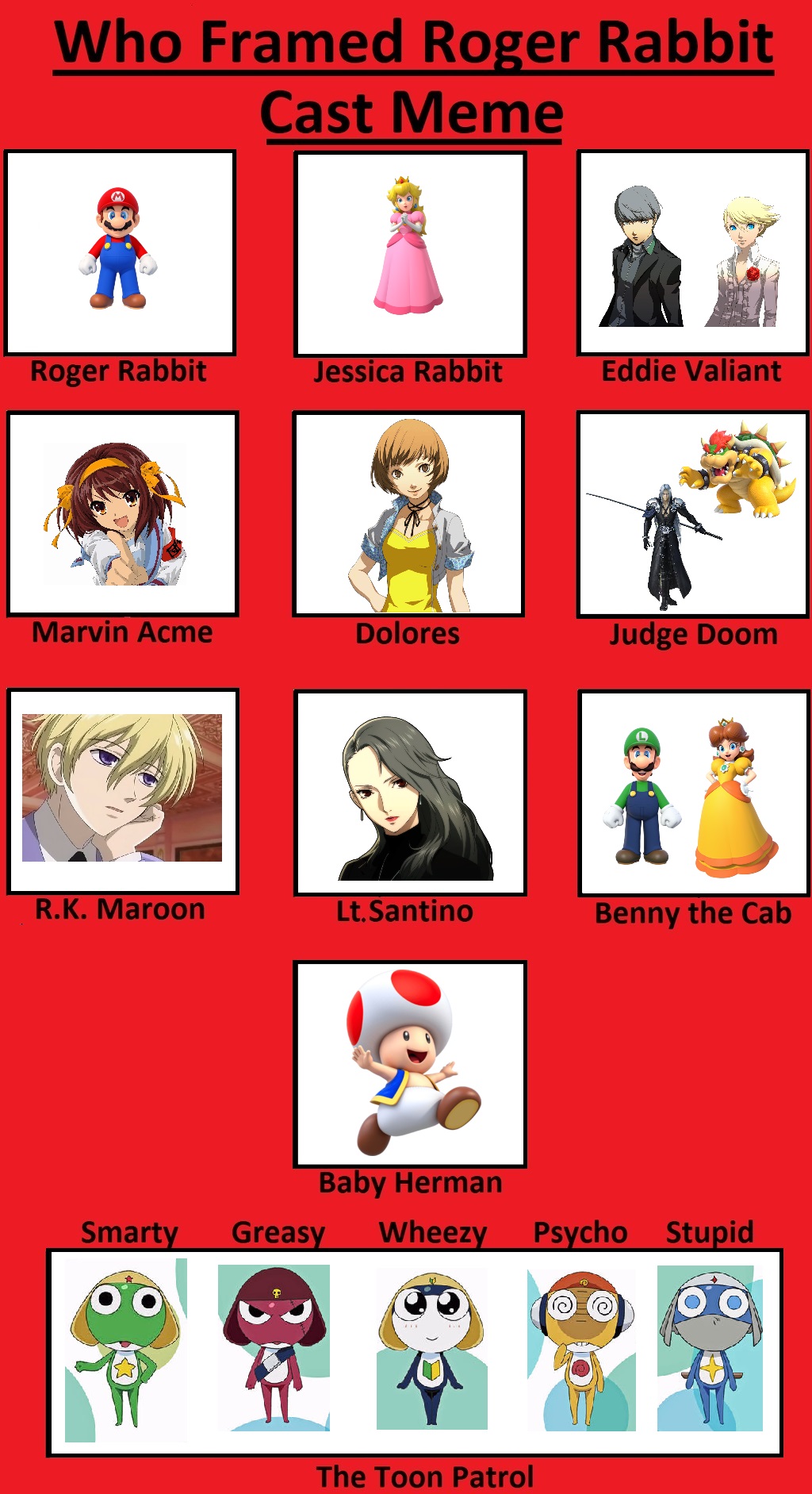 Who Framed Roger Rabbit Cast Meme by Magnetin on DeviantArt