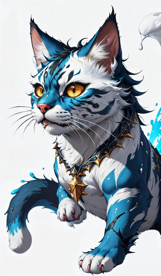 Ink splash cat HD wallpaper v2 by MiniMckenzieAI on DeviantArt