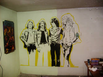 Led Zeppelin Wallpainting WIP