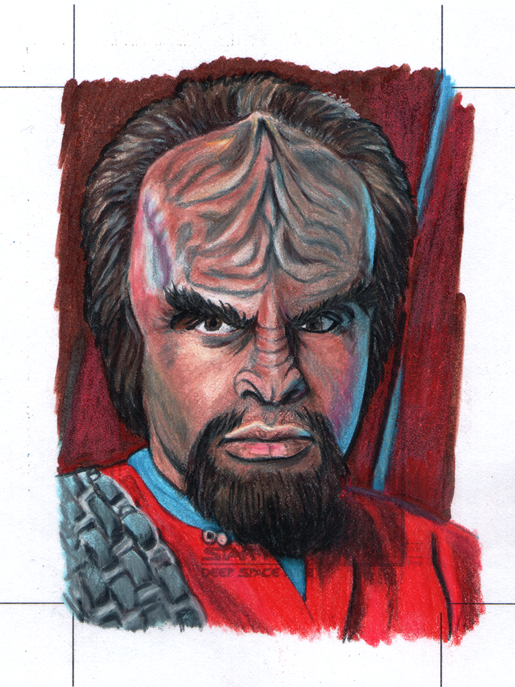 Worf official licensed Sketch card by comicsINC
