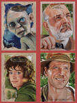 Lord of the Rings and Indiana Jones Sketch cards by comicsINC