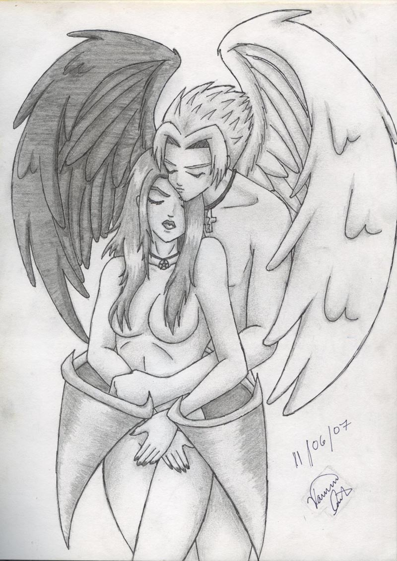 Demon Angel Love By Pinknekogeek On Deviantart.