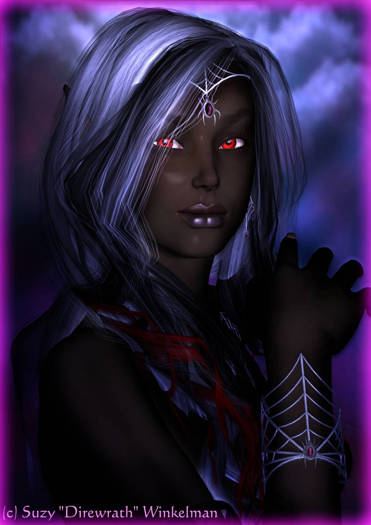 Drow Portrait: Wicked Sister by Direwrath on DeviantArt