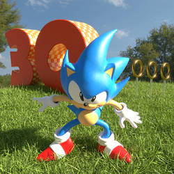 Sonic 30th Figurine Render (Junio Style)