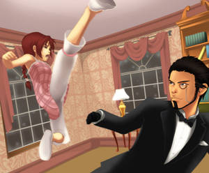 Sparring with my Butler