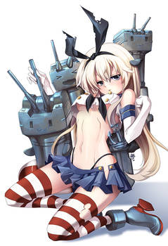 Kancolle ShimaKaze Battle Damage