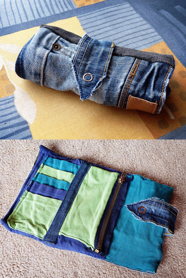 Denim/Recycled Jeans Patchwork Purse