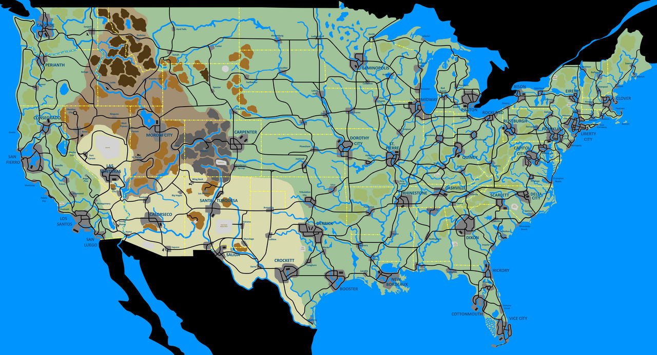 Gta Map Vector Map GTA full map by danrodboj on DeviantArt