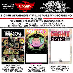 Phoenix Comic Fest and mail order commissions