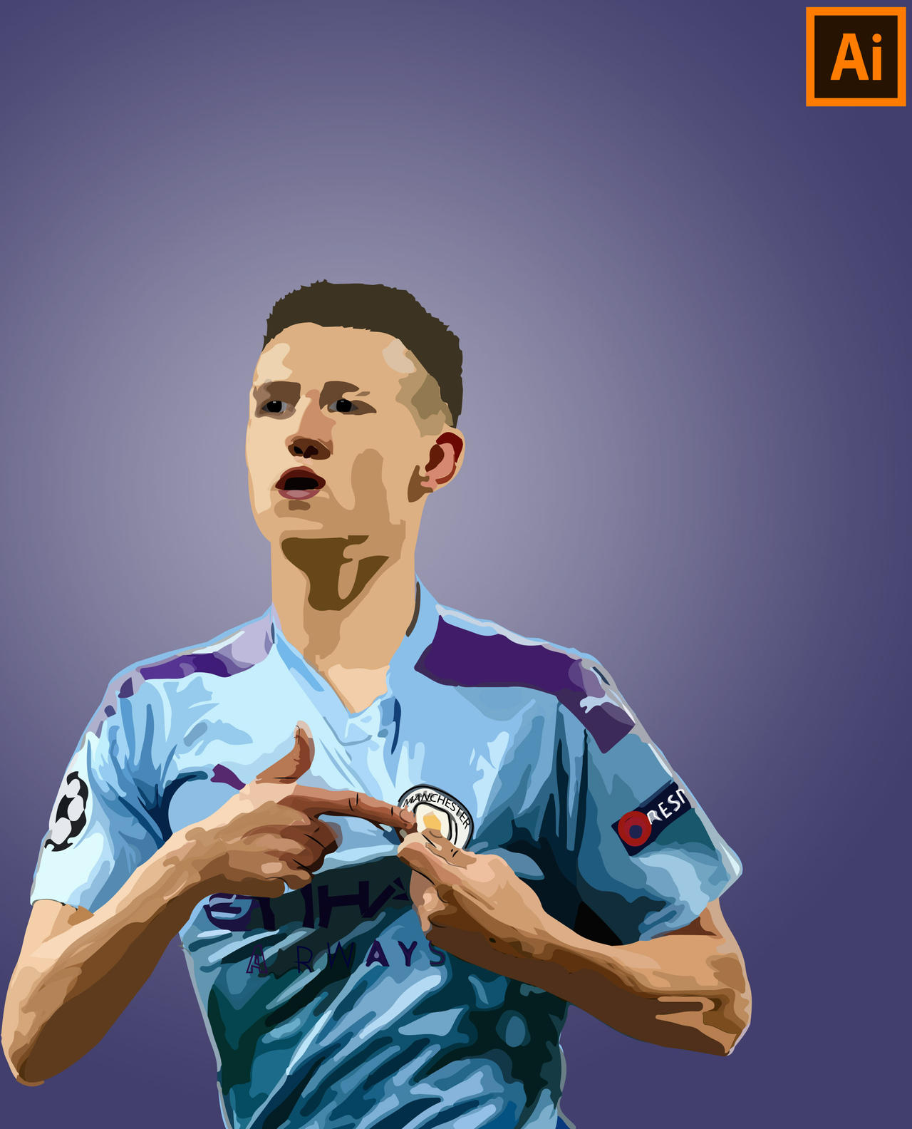 Phil Foden illustration by cephaspierre on DeviantArt