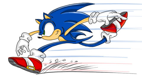 Running Sonic by Arkyz on deviantART