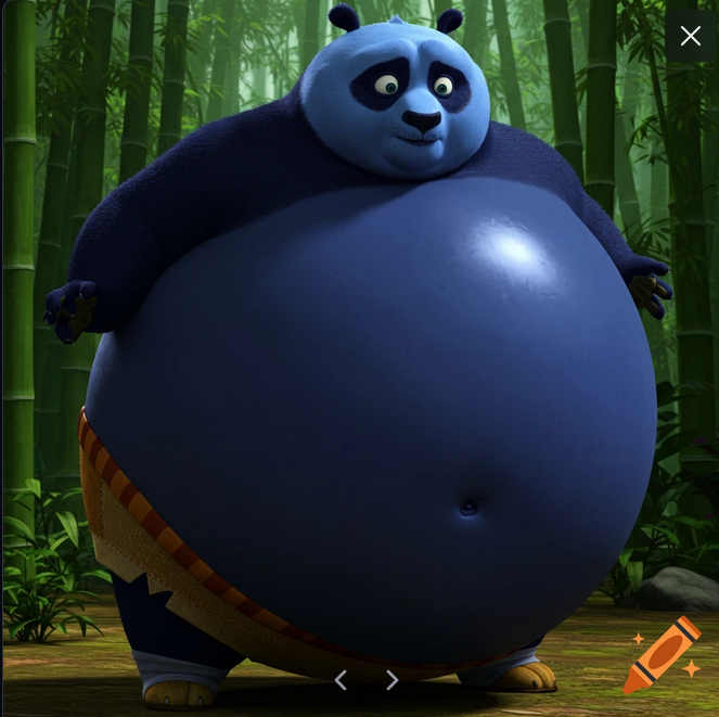 Red Panda Inflation Kung Fu Panda PO blueberry inflation by BigBlueberryMale on DeviantArt