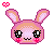 Pink Bunny Free Icon