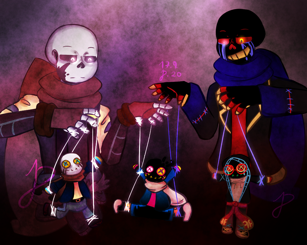 Error Kidnapped Ink (Horror version) Ink and Error with their Kids by Juleton on DeviantArt