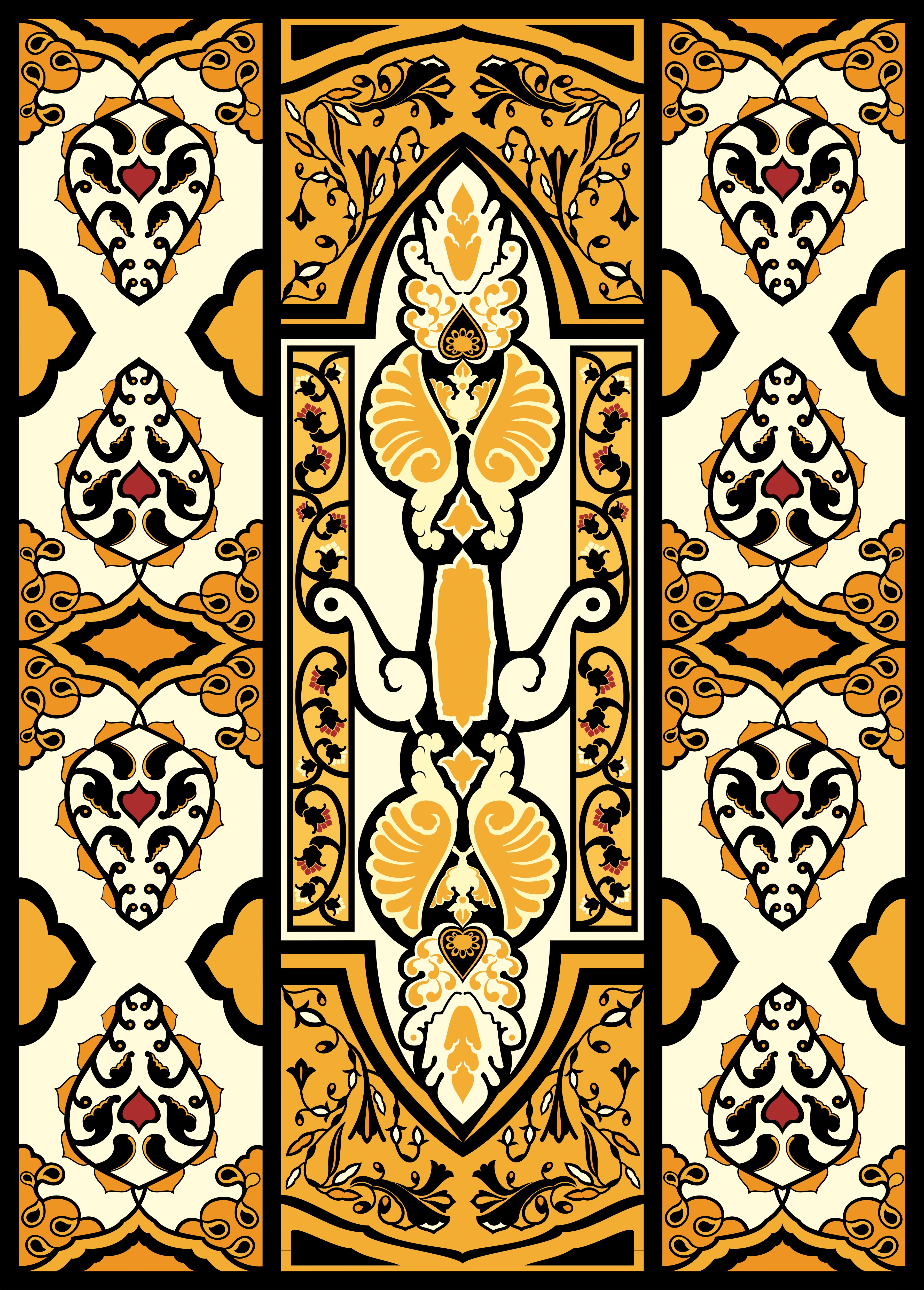 Vertical eastern style ornament 