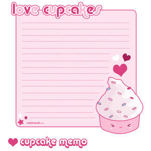 Cupcake Memo Sheet