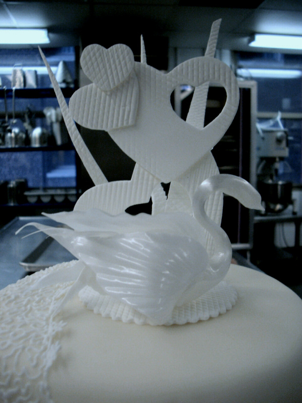 Blown Sugar Swan Wedding Decor