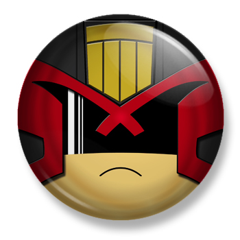 Judge Dredd Pin Back Button