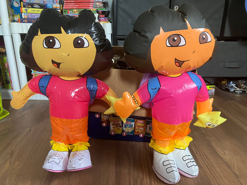 Two Inflatable Dora Dolls by doraandmason on DeviantArt