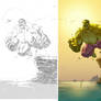 Hulk with lineart