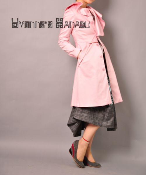 Pink Cotton Ruffle Coat 30