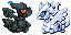 Reshiram + Zekrom Pixels