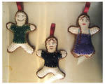 Fleece Gingerbread Ornaments by bdunn1342