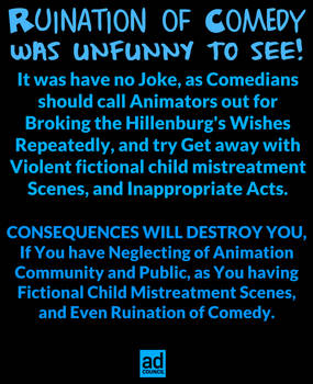 The Destruction of Comedy was Unfunny AD Poster