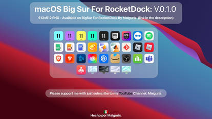 macOS Big Sur For RocketDock: V.0.1.0 Added Icons