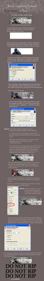 Gimp signature tutorial