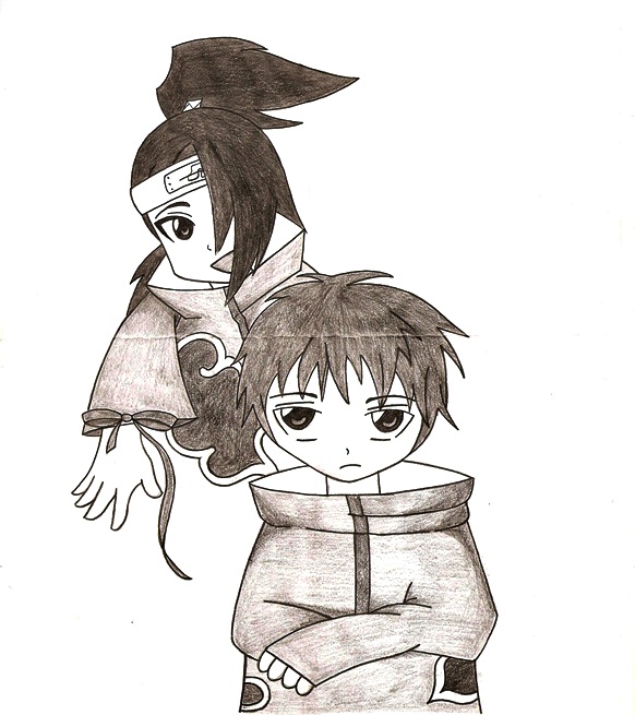 Sasori to deidei chibi