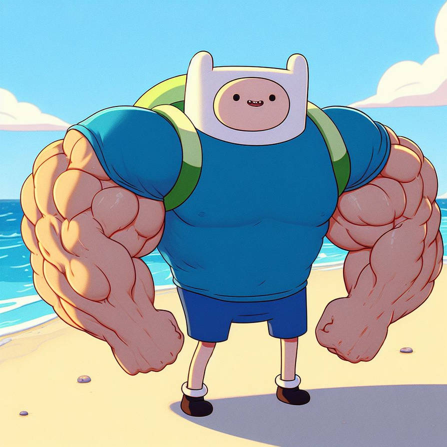 Finn the Buff Human by MegaByteRed on DeviantArt