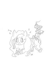 Little Pony/ Cute Chibi Lineart (SAI) using mouse