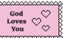 God Loves You Stamp