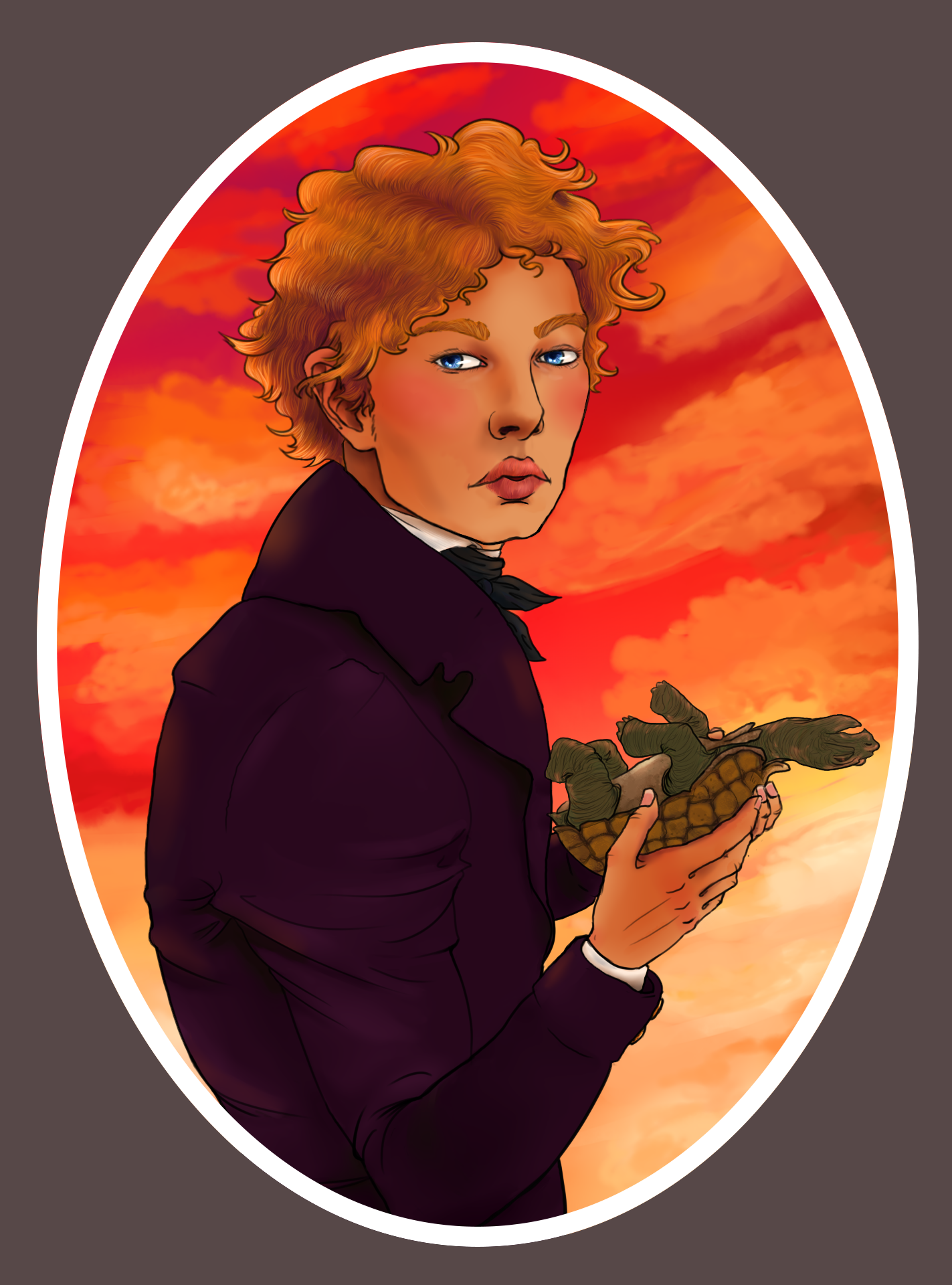 Enjolras and his pet turtle for Septembriseur