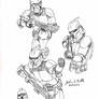 Clone Trooper Pose Sketches 2