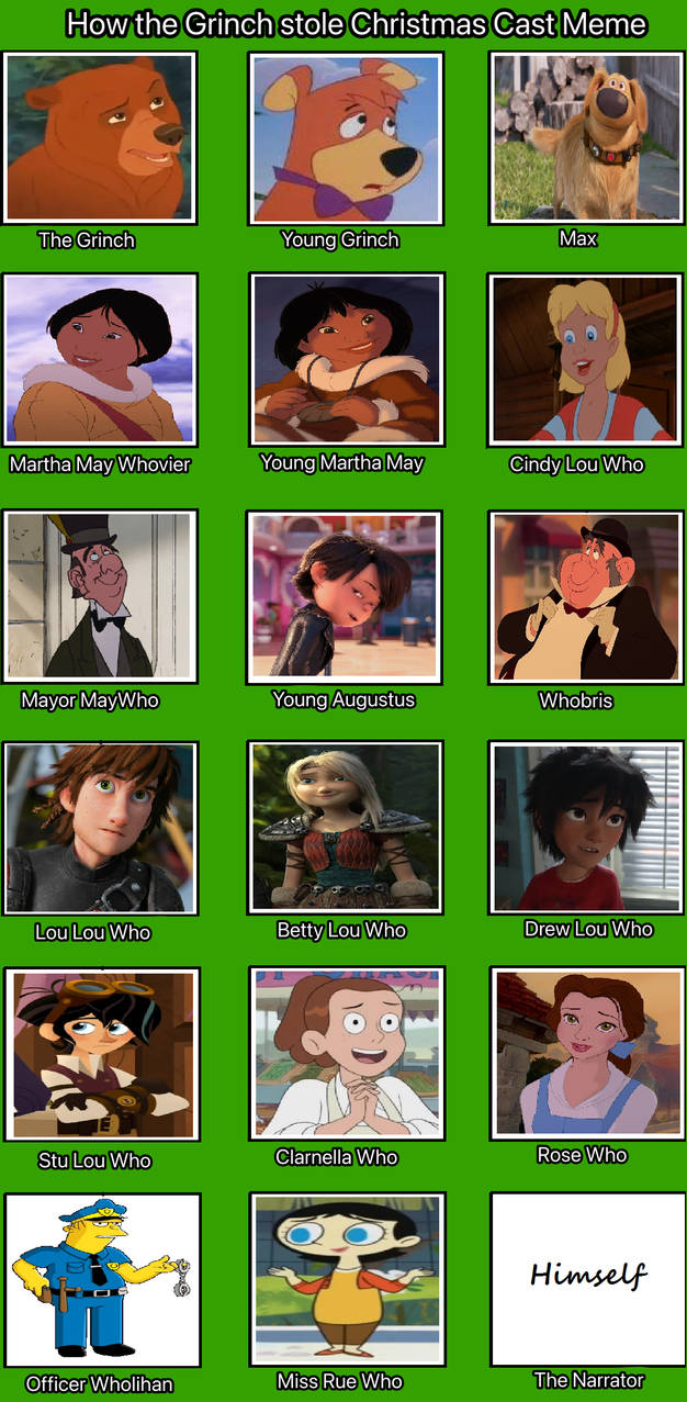 How The Grinch Stole Christmas Cast By Agus890 On DeviantArt How the grinch stole christmas cast by agus890 on deviantart