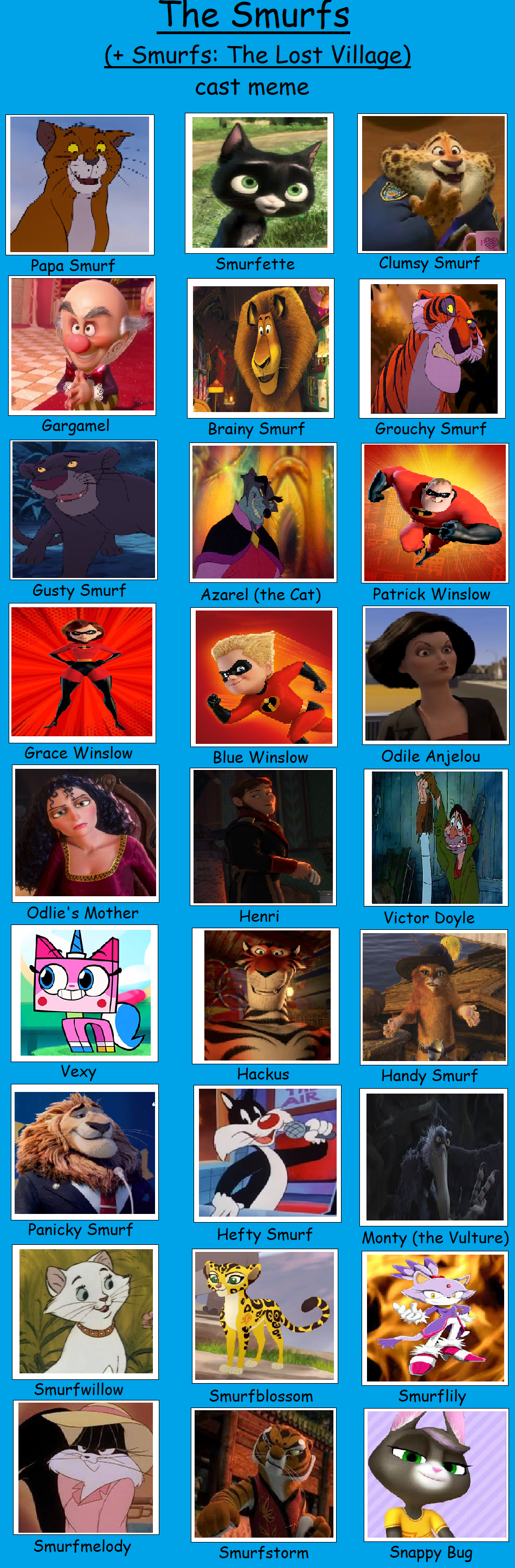 The Smurfs Smurfs the Lost Village Cast by agus890 on DeviantArt