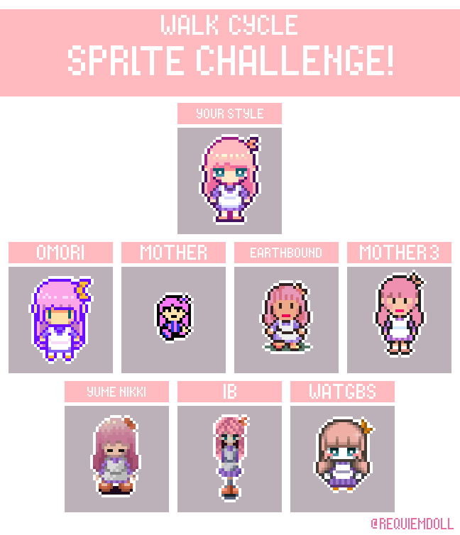 Decided to extend Mother 3 styled sprites, now including Young and Dream  versions : r/OMORI