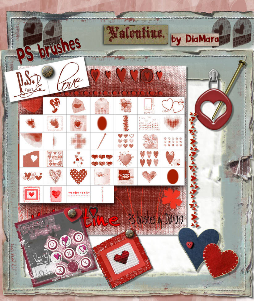 Valentine Mega Art Brush Set by Diamara
