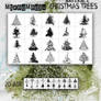 MixedMedia Abstract Christmas Trees