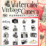 Watercolor Vintage Camera