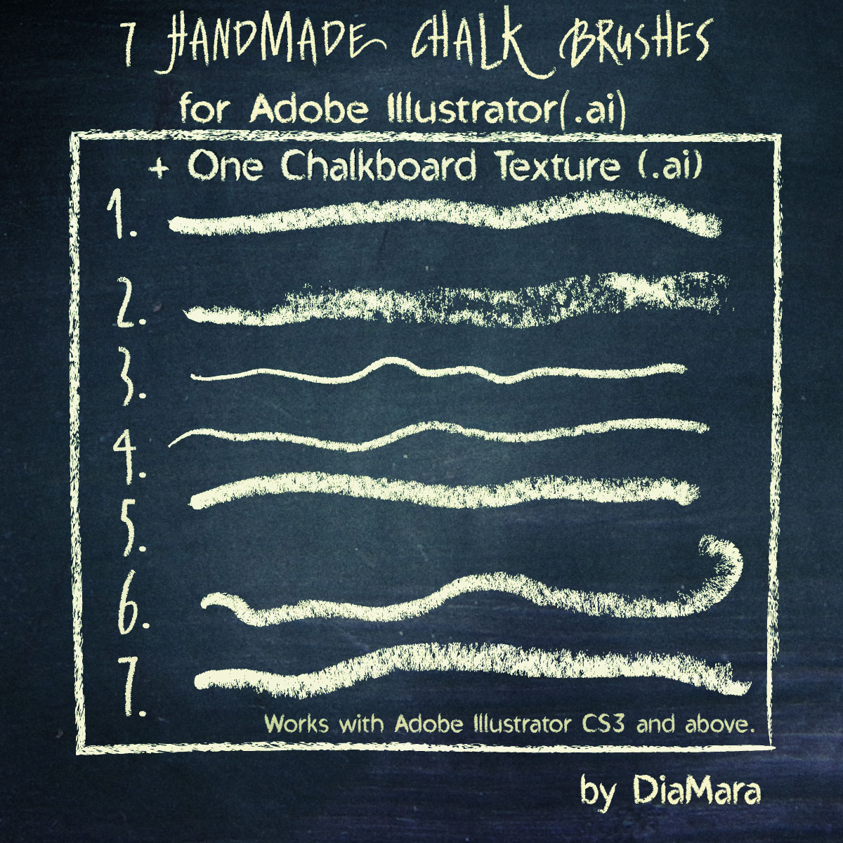 ChalkBrush No.1 for Adobe Illustrator